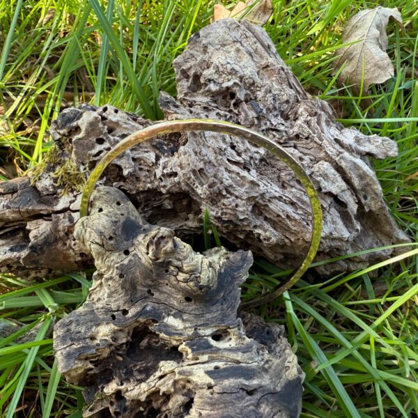 9ct gold-bangle-hammered-twisted-side-sandrakernsjewellery