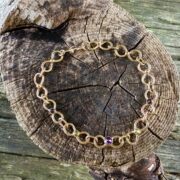 9ct gold-suffragette-bracelet-amethyst-peridot-sandrakernsjewellery