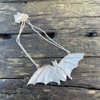 bat-pendant-silver-double chain-sandrakernsjewellery