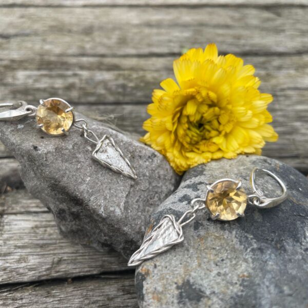 citrine-silver-earrings-lace-sandrakernsjewellery