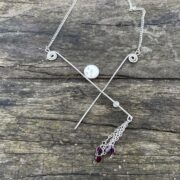 cross-tassel-garnet-necklace-sterling silver-back-sandrakernsjewellery