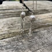 domed-earrings-tassels-silver-bead-sandrakernsjewellery