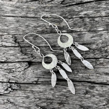 feather-leaf-textured-earrings-back-circle-sandrakernsjewellery