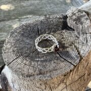 garnet-silver-plaited-ring-red-sandrakernsjewellery