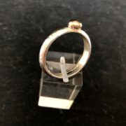 hammered-silver-ring-gold-bobble-side-sandrakernsjewellery