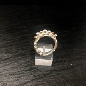 hand-cast-sterling-silver-bobble-ring-copper-front--sandrakernsjewellery