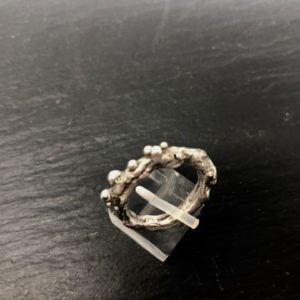 hand-cast-sterling-silver-bobble-ring-front-sandrakernsjewellery