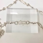 labradorite-pendant-silver-clasp-handmade chain-sandrakernjewellery.