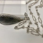 labradorite-pendant-silver-handmade chain-side-sandrakernjewellery.