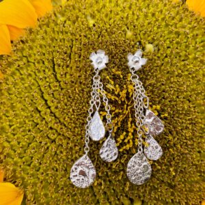 lace-imprint-flower-drop-stud-earrings-sandrakernsjewellery