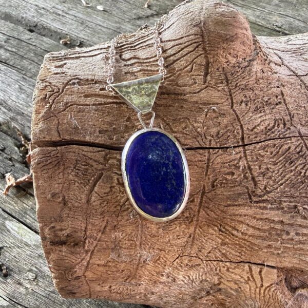 lapis-pendant-silver-chain-oval-sandrakernsjewellery lapis-pendant-silver-chain-oval-sandrakernsjewellery