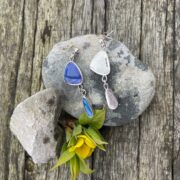 opal doublet-earrings-blue-silver-stud-sandrakernsjewellery
