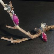 pink-sapphire-earrings-hydrangea-flower-studs-sandrakernsjewellery