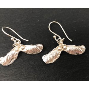 real-sycamore-drop-earrings-silver-1-sandrakernsjewellery