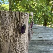 silver-purple-earrings-vine leaf-side-sandrakernsjewellery