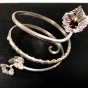 silver-spiral-garnet-vineleaf-hydrangea-bangle-sandrakernsjewellery