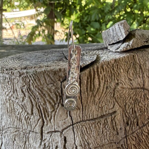 sterling silver-earrings-spiral-tassle-sandrakernsjewellery sterling silver-earrings-spiral-tassle-sandrakernsjewellery