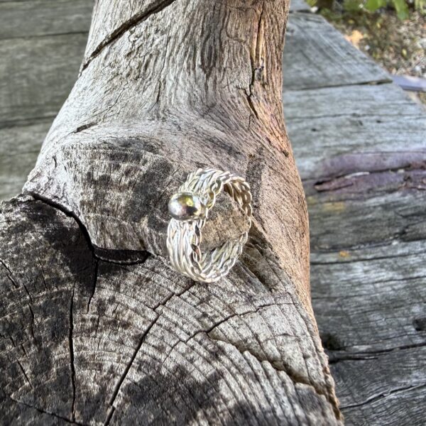 textured-ring-5 strands-twisted-silver-side-sandrakernsjeellery