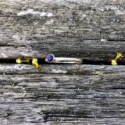tiny-lapis lazuli-hammered-stacking-ring-side-sandrakernsjewellery